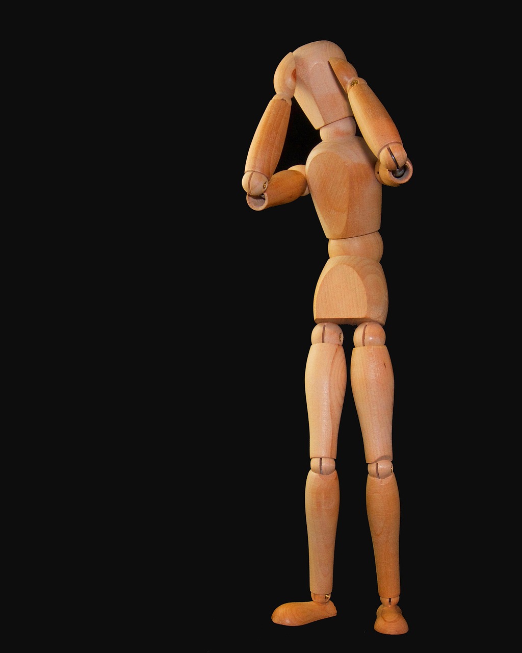 figure, man, to stand, headache, think, doll, wooden figure, headache, headache, headache, headache, headache, wooden figure